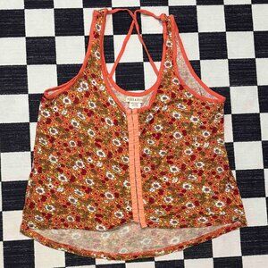 Vintage Billabong Women's Strappy Floral Tank Top